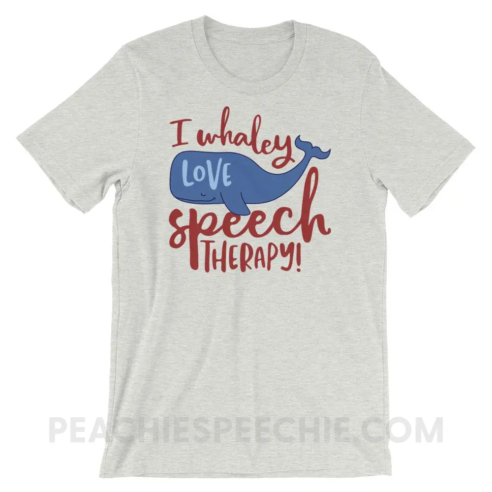 Whaley Love Speech Premium Soft Tee - Ash / S - T-Shirts & Tops peachiespeechie.com