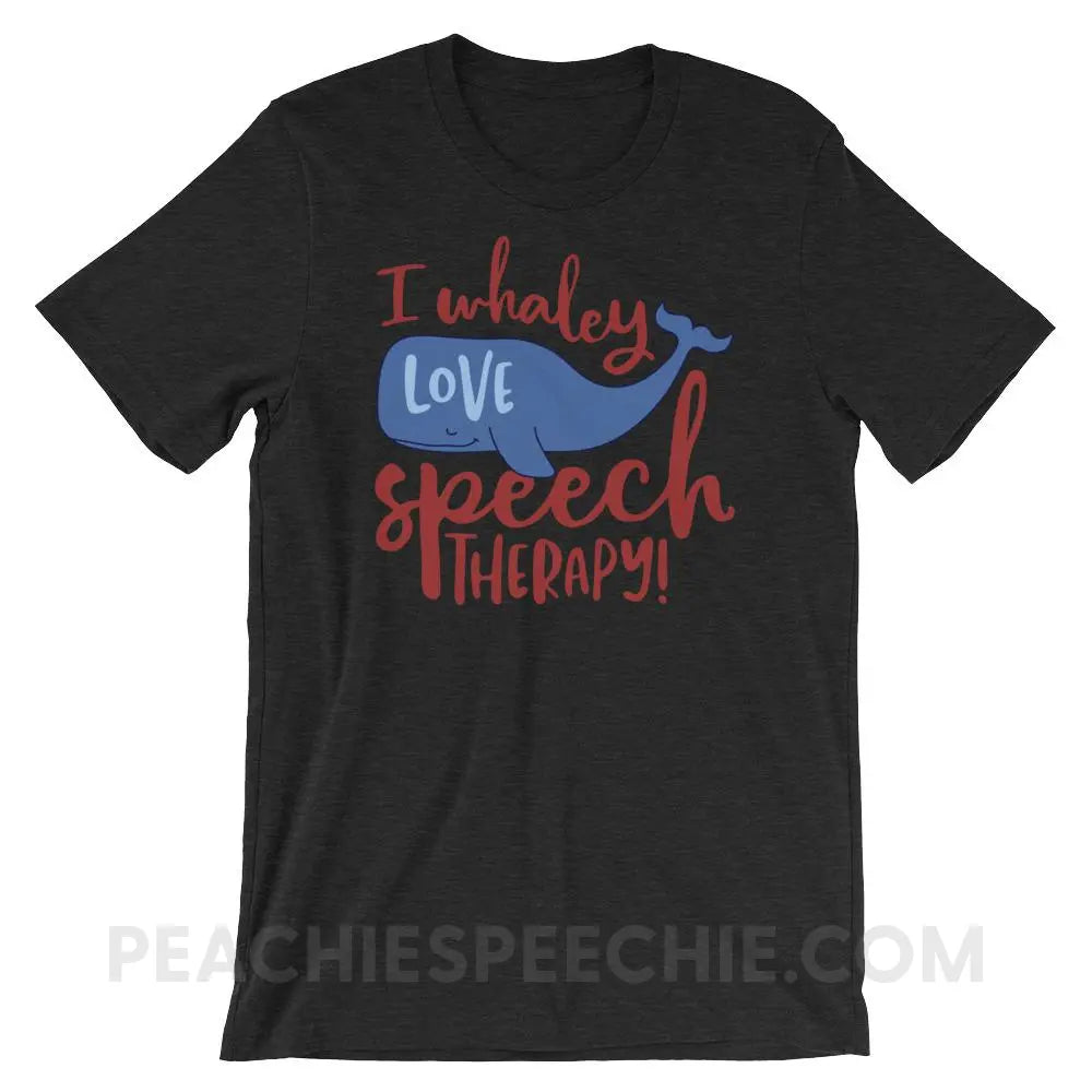 Whaley Love Speech Premium Soft Tee - Black Heather / XS - T-Shirts & Tops peachiespeechie.com