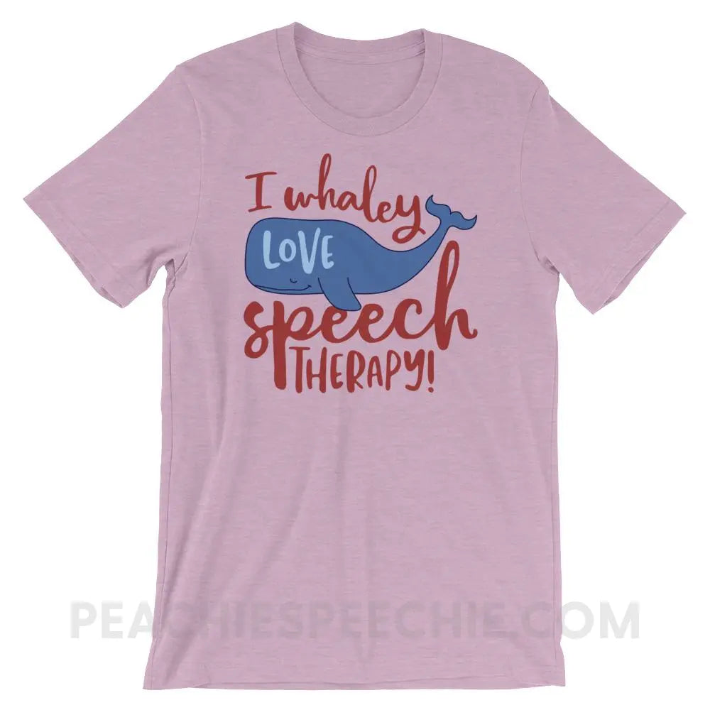 Whaley Love Speech Premium Soft Tee - Heather Prism Lilac / XS - T - Shirts & Tops peachiespeechie.com