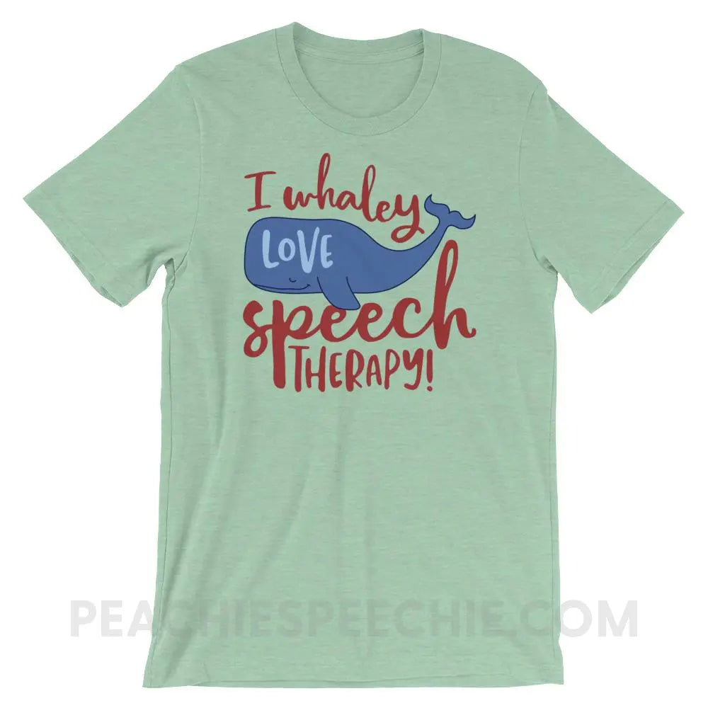 Whaley Love Speech Premium Soft Tee - Heather Prism Mint / XS - T - Shirts & Tops peachiespeechie.com