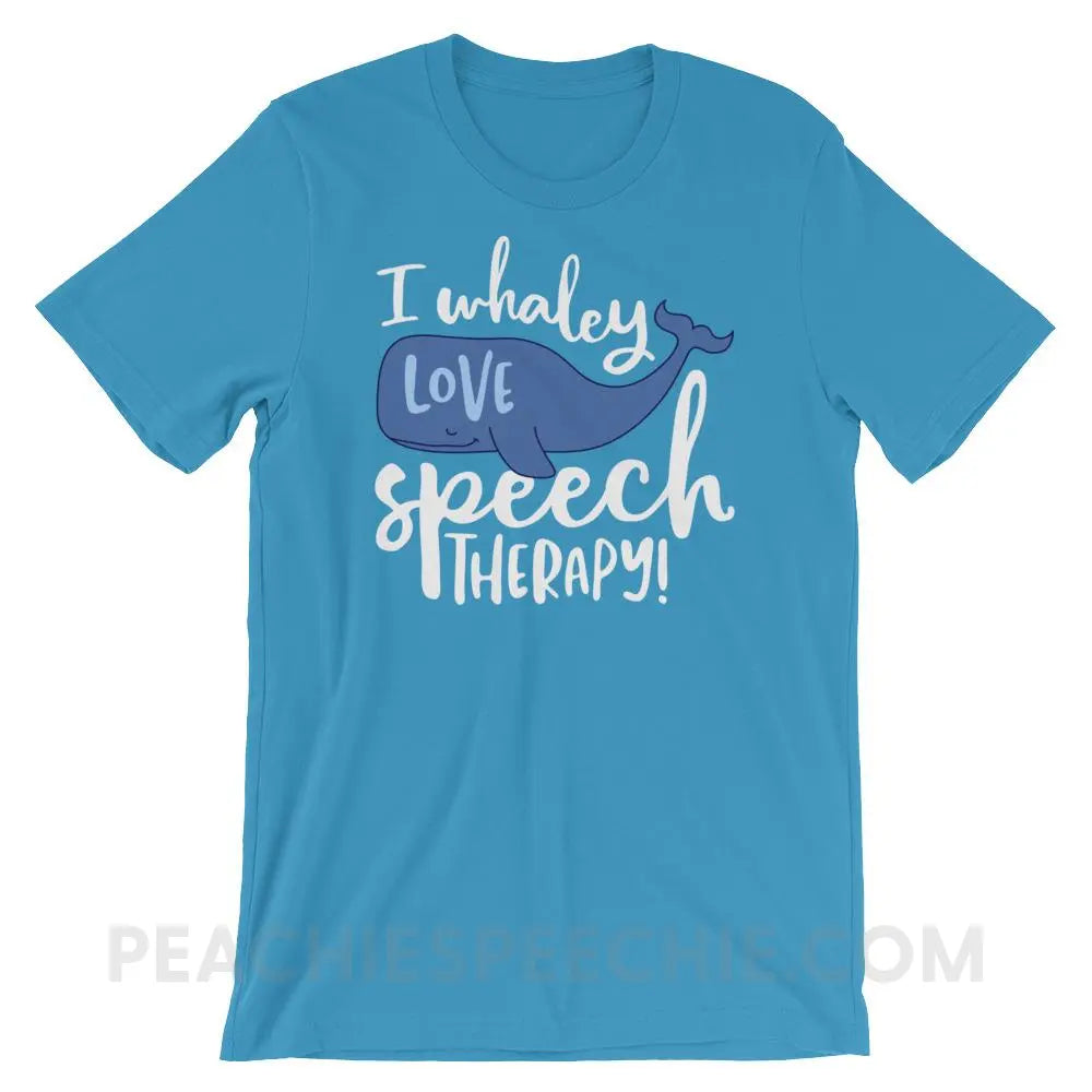Whaley Love Speech Premium Soft Tee - Ocean Blue / S - T - Shirts & Tops peachiespeechie.com