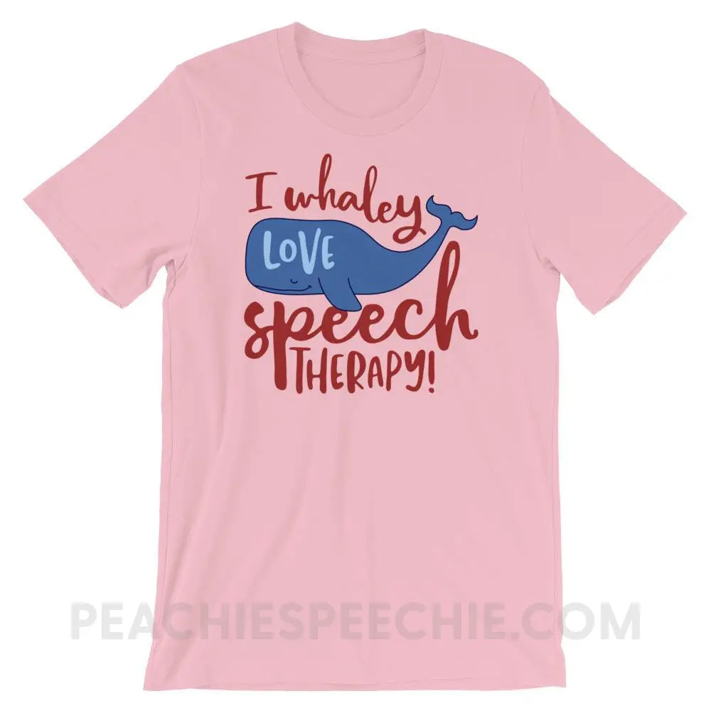 Whaley Love Speech Premium Soft Tee - Pink / S - T - Shirts & Tops peachiespeechie.com