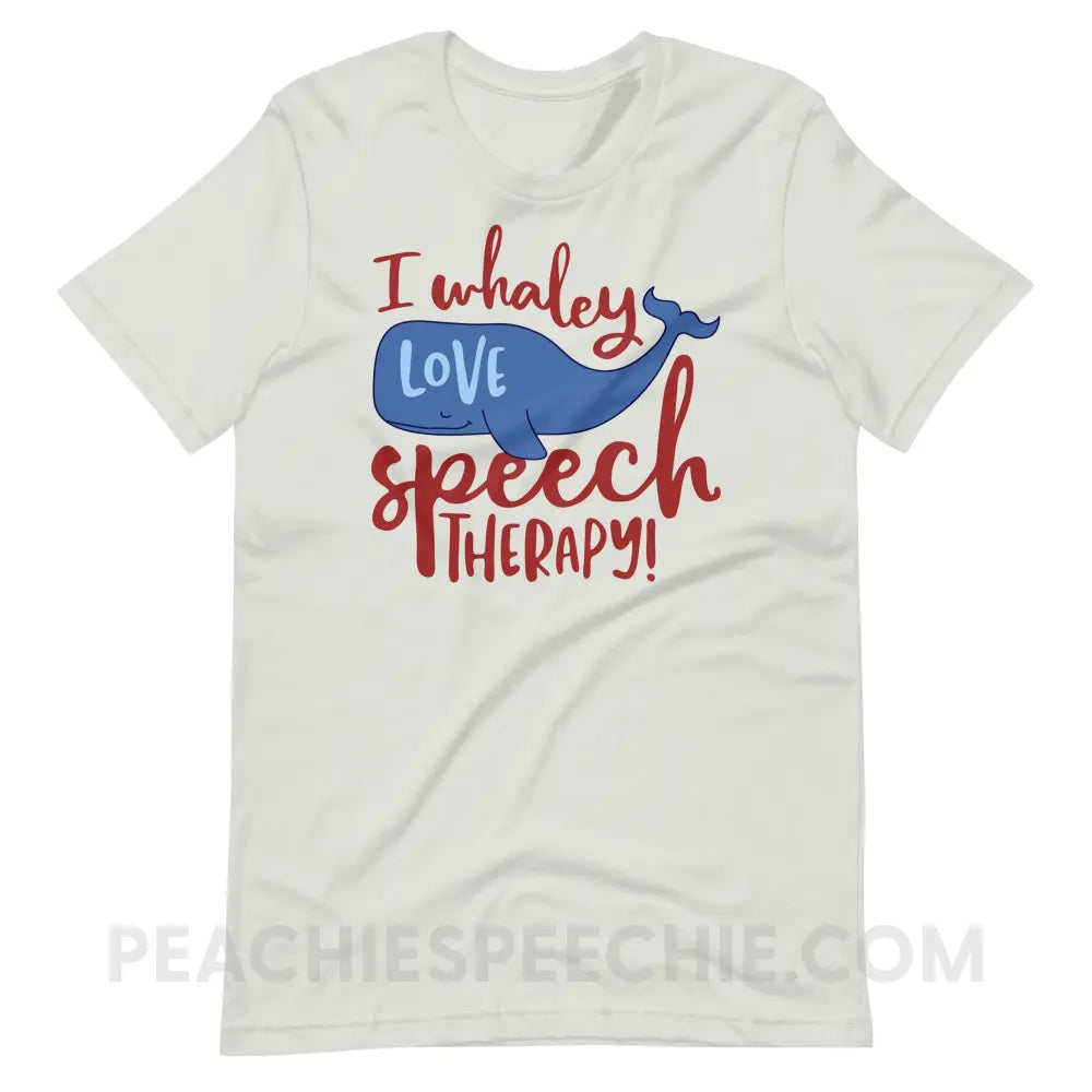 Whaley Love Speech Premium Soft Tee - Silver / S - T - Shirts & Tops peachiespeechie.com