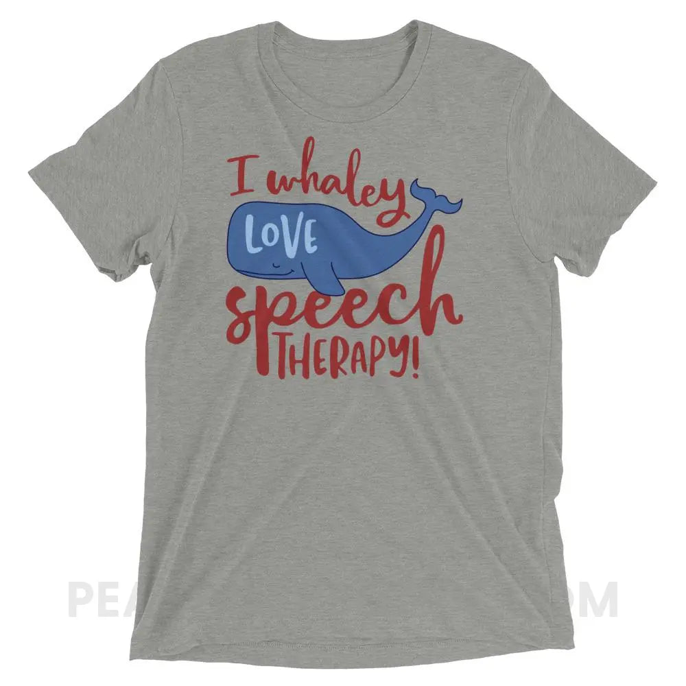 Whaley Love Speech Tri-Blend Tee - Athletic Grey Triblend / XS - T-Shirts & Tops peachiespeechie.com