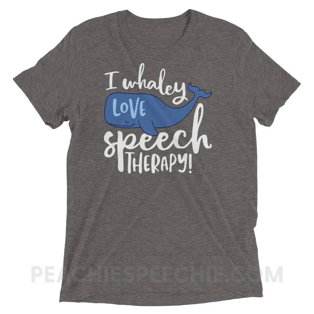 Whaley Love Speech Tri-Blend Tee - Grey Triblend / XS - T-Shirts & Tops peachiespeechie.com