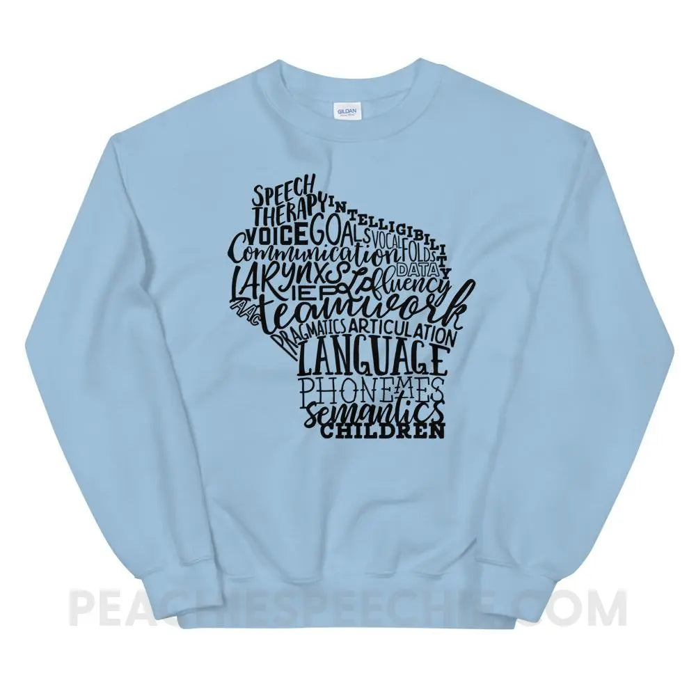 Wisconsin SLP Classic Sweatshirt - Light Blue / S Hoodies & Sweatshirts peachiespeechie.com
