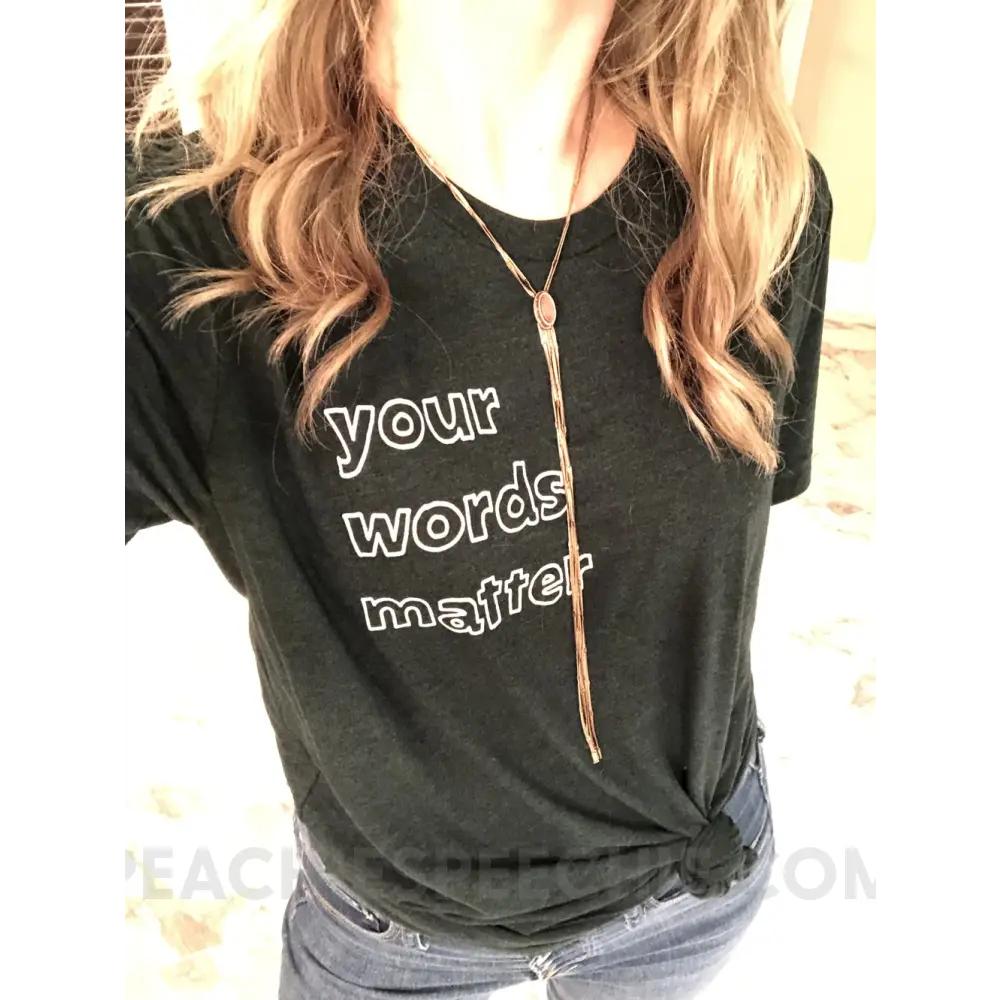 Your Words Matter Tri-Blend Tee - T-Shirts & Tops peachiespeechie.com