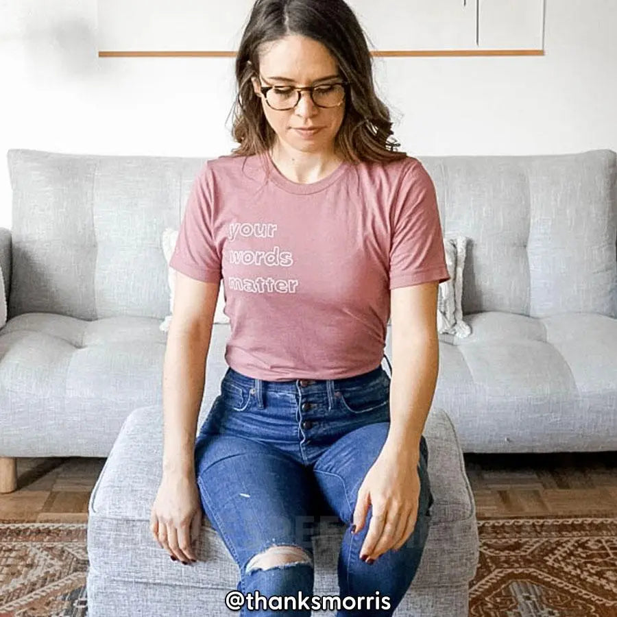 Your Words Matter Tri-Blend Tee - T-Shirts & Tops peachiespeechie.com