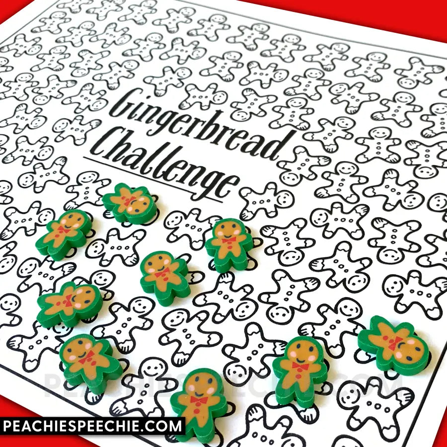 100 Trials Articulation Winter Holiday Challenges - Materials peachiespeechie.com