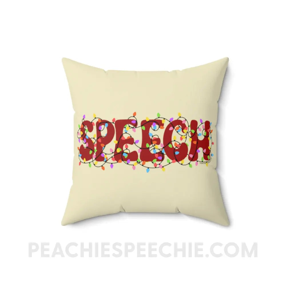 Christmas Lights Speech Throw Pillow - 20’’ × - Home Decor peachiespeechie.com