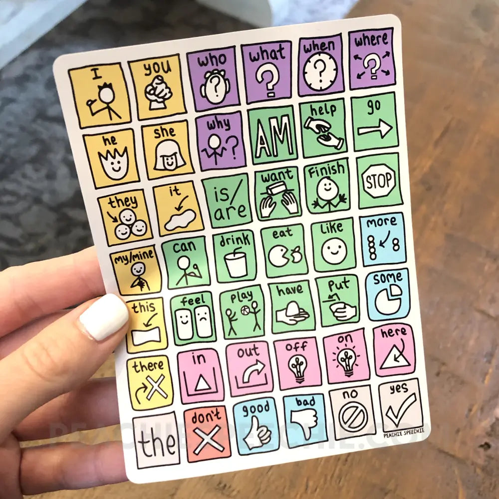 Core Board Stickers - peachiespeechie.com