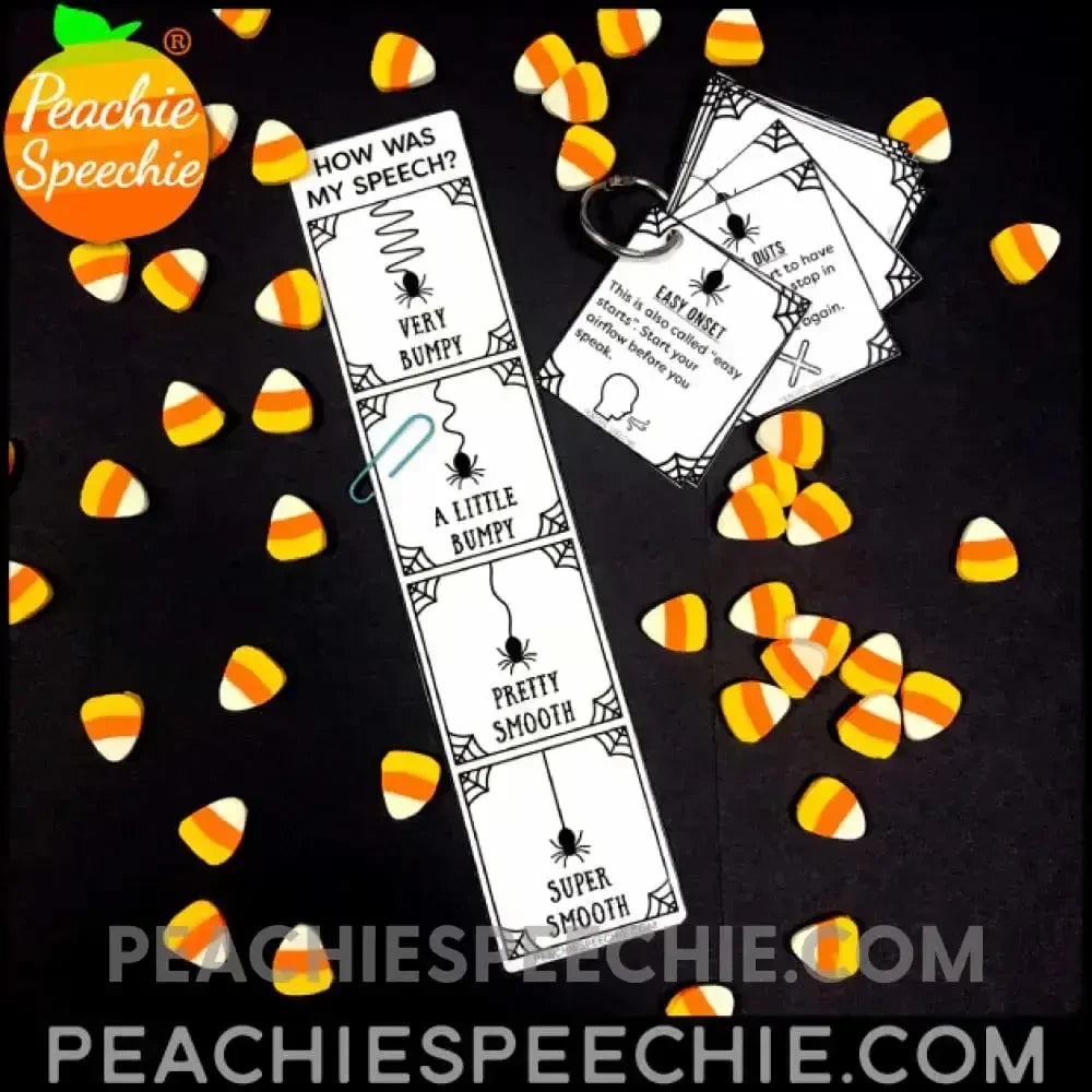 Halloween Fluency Therapy Activities (Stuttering Therapy) - Materials peachiespeechie.com