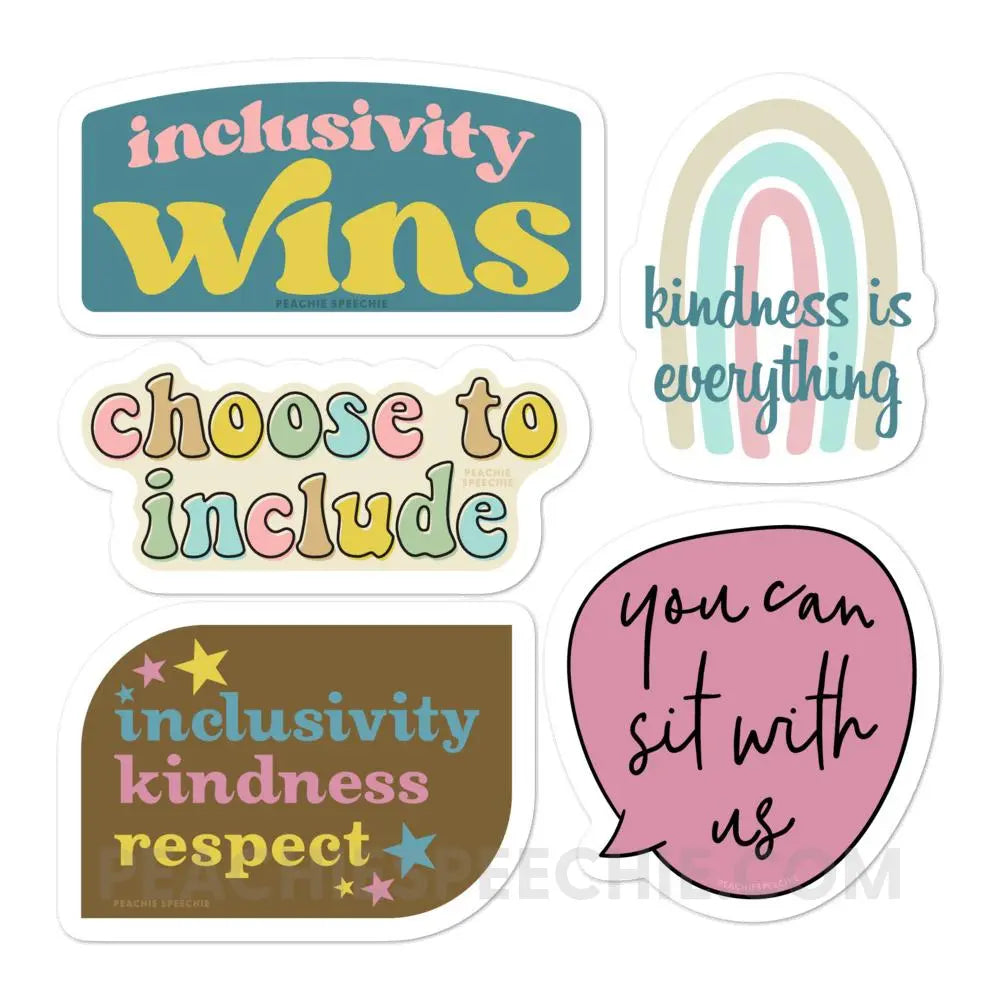 Inclusivity & Kindness Stickers - peachiespeechie.com