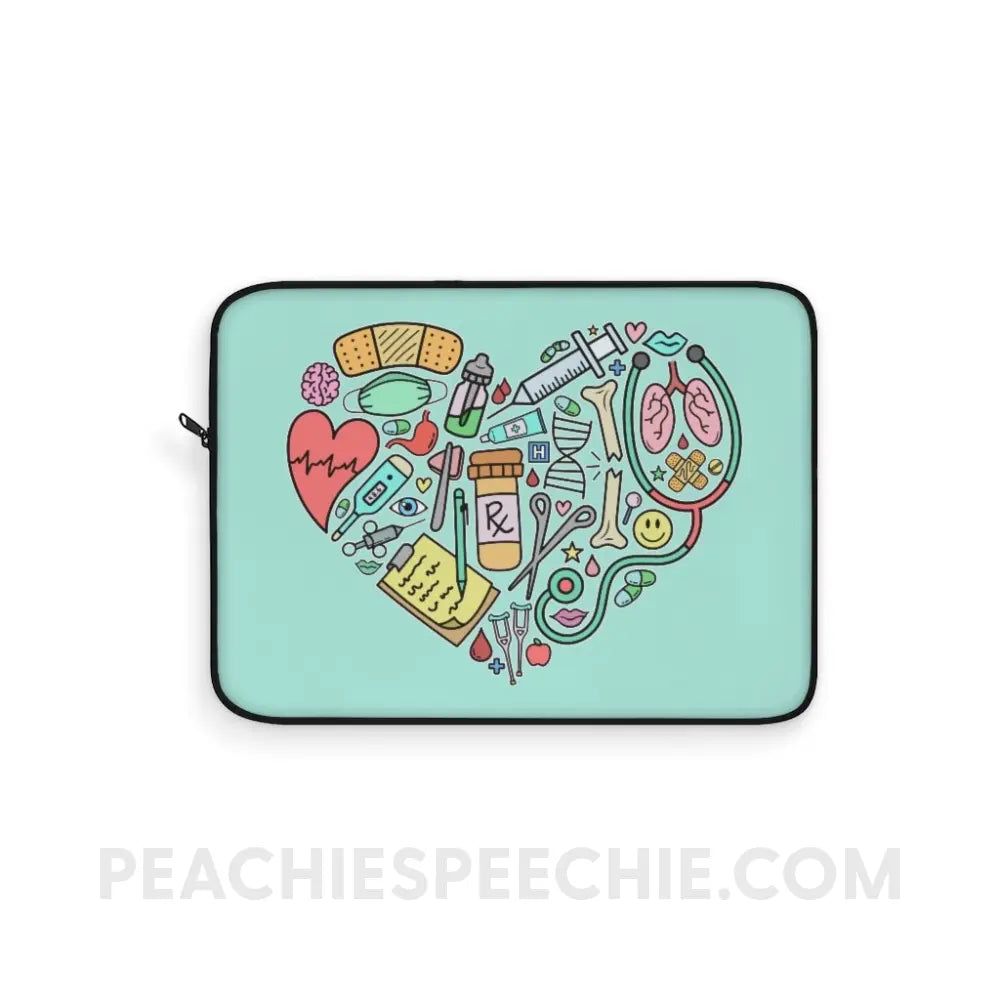 Medical Heart Laptop Sleeve - 12’’ - peachiespeechie.com