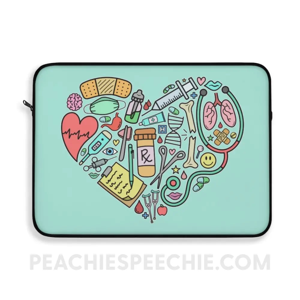 Medical Heart Laptop Sleeve - 15’’ - peachiespeechie.com