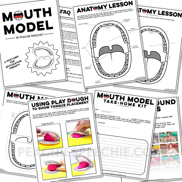 Paper Mouth Model - Materials peachiespeechie.com