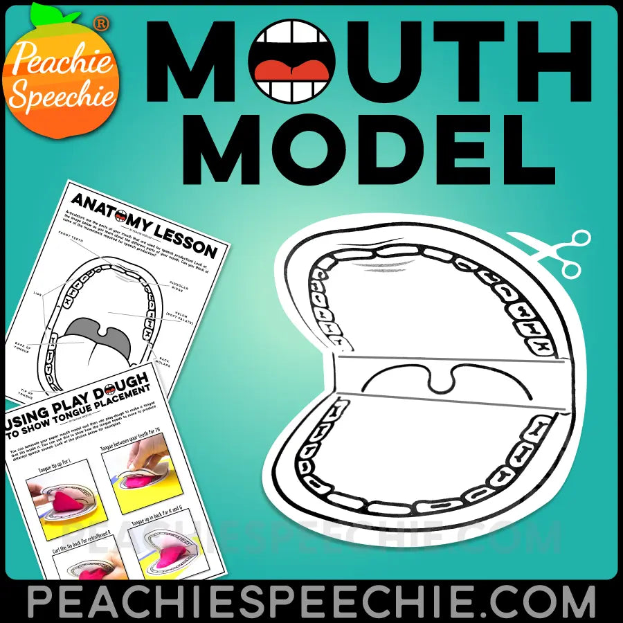 Paper Mouth Model - Materials peachiespeechie.com