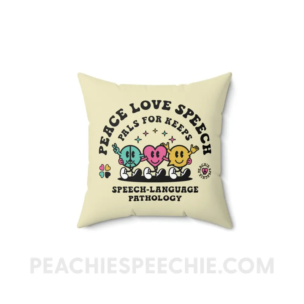 Peace Love Speech Retro Characters Throw Pillow - 20’’ × - Home Decor peachiespeechie.com