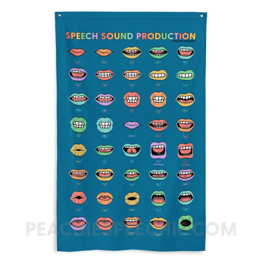 Rainbow Speech Sound Production Flag - peachiespeechie.com