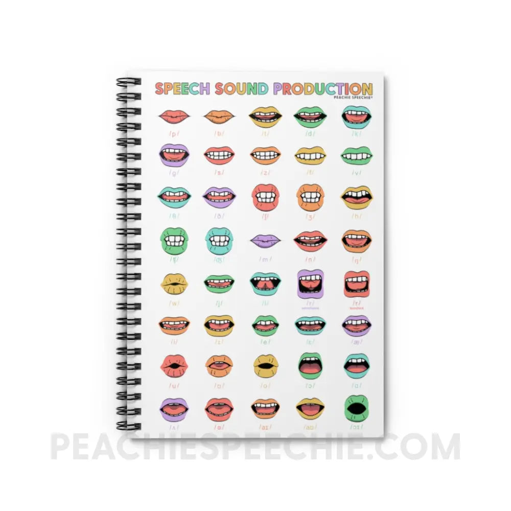 Rainbow Speech Sound Production Notebook - Paper products peachiespeechie.com