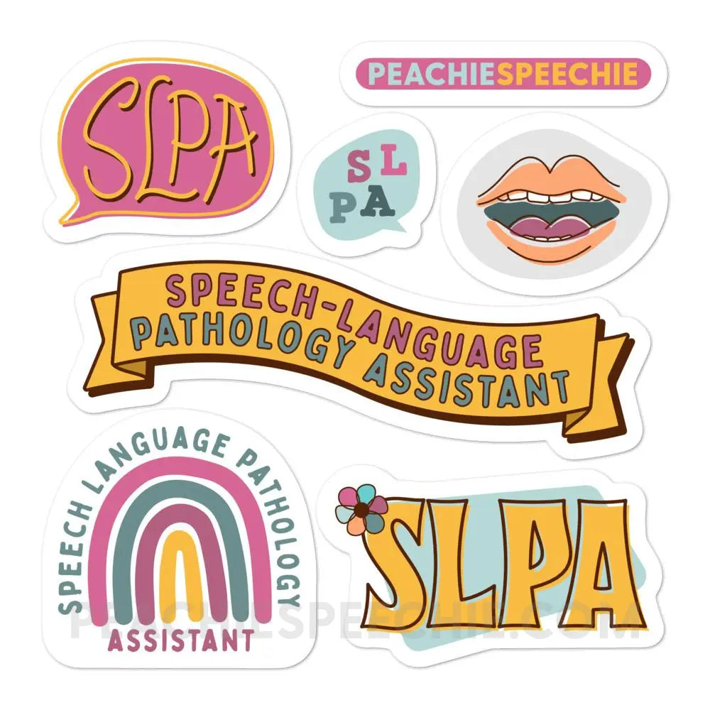 SLPA (Speech - Language Pathology Assistant) Stickers - peachiespeechie.com