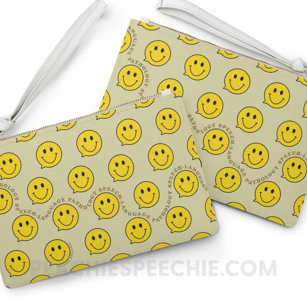 Smiley Face Speech Bubble Skinny Clutch - Bags peachiespeechie.com