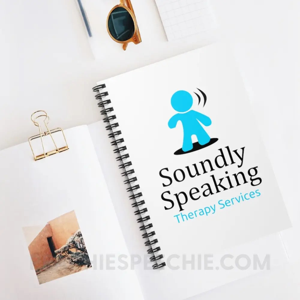 Soundly Speaking Notebook - Spiral - custom product peachiespeechie.com