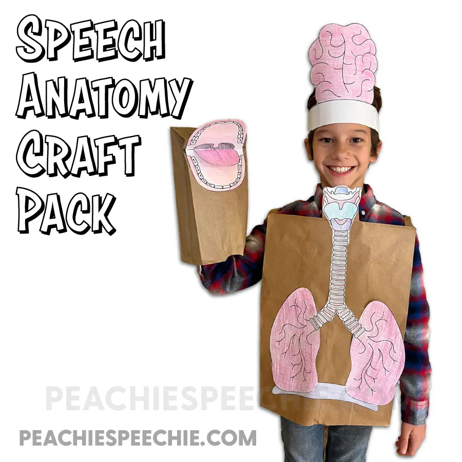 Speech Anatomy Craft Pack - Materials peachiespeechie.com