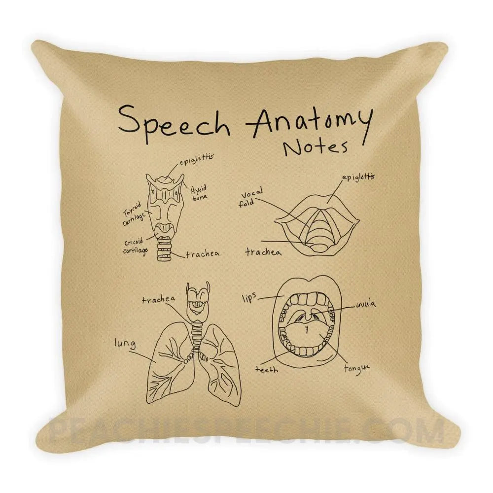 Speech Anatomy Notes Throw Pillow - Pillows peachiespeechie.com