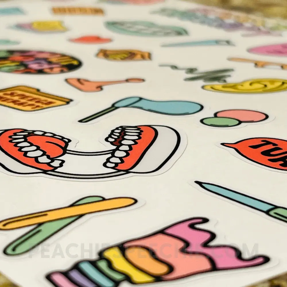 Speech Life Stuff Large Premium Sticker Sheet - Paper products peachiespeechie.com
