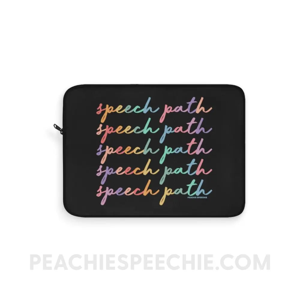 Speech Path Script Laptop Sleeve - 12’ - peachiespeechie.com