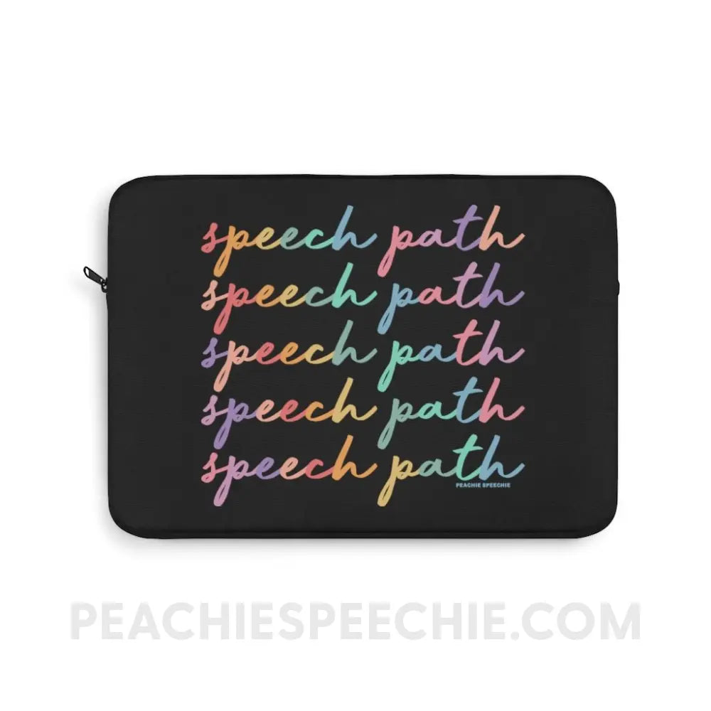 Speech Path Script Laptop Sleeve - 13’ - peachiespeechie.com
