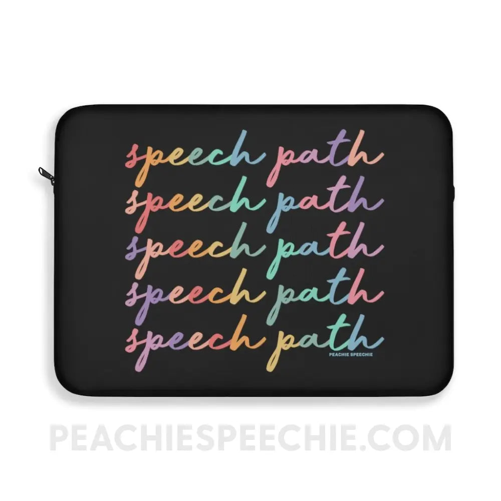 Speech Path Script Laptop Sleeve - 15’ - peachiespeechie.com