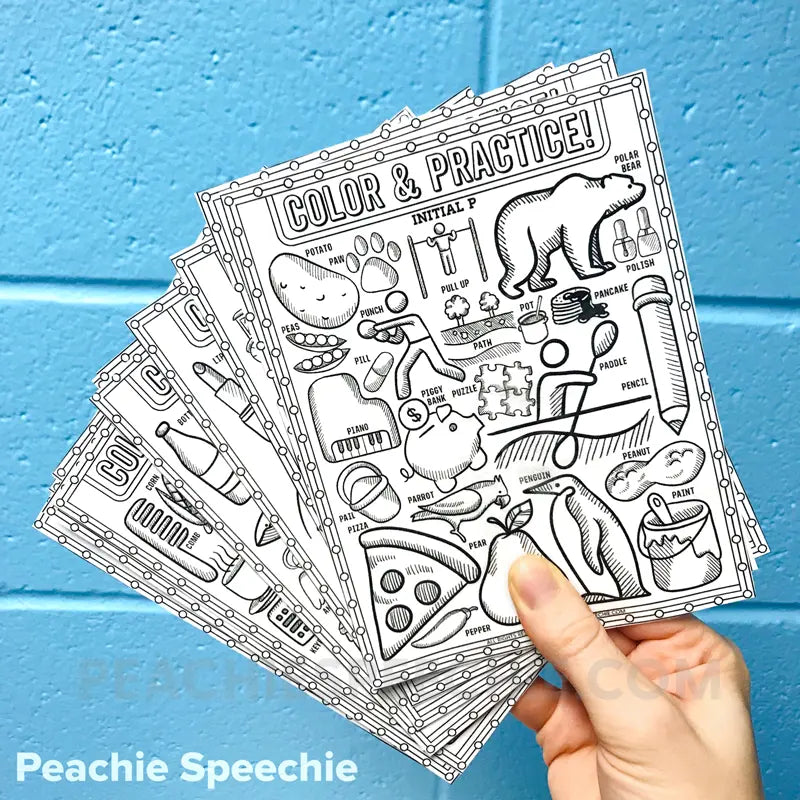 Speech Sound Coloring Pages: Articulation Book - Materials peachiespeechie.com