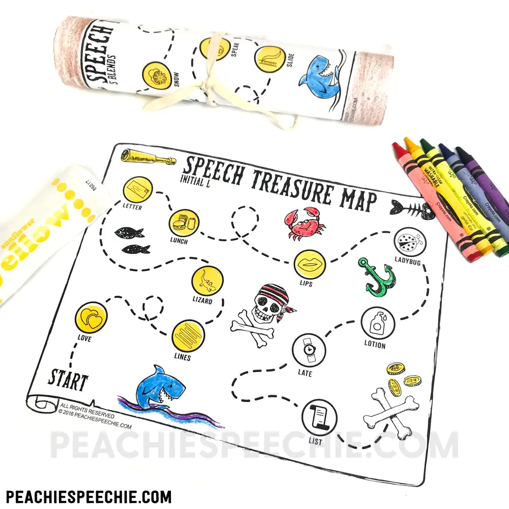 Speech Treasure Maps - Materials peachiespeechie.com