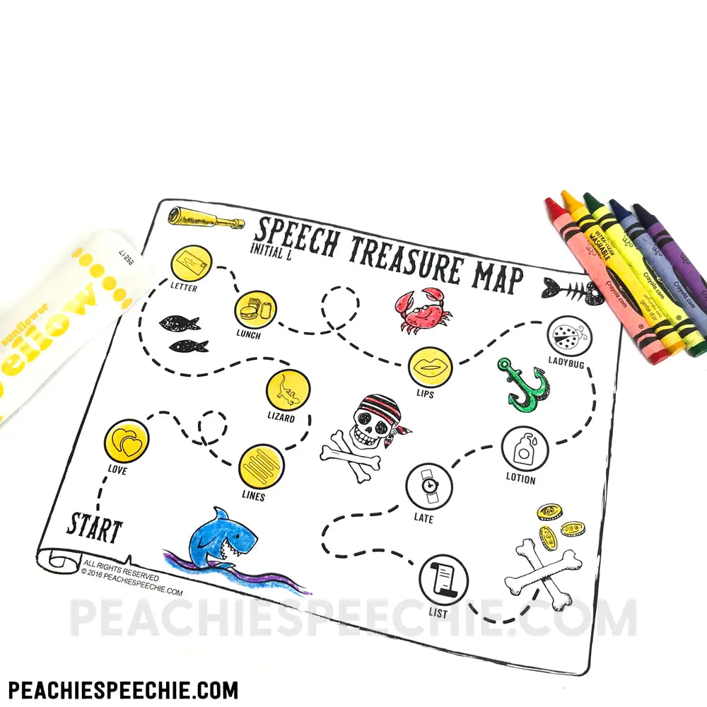 Speech Treasure Maps - Materials peachiespeechie.com