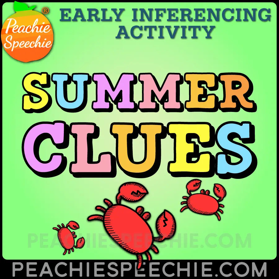 Summer Clues: Early Inferencing Activity - Materials peachiespeechie.com
