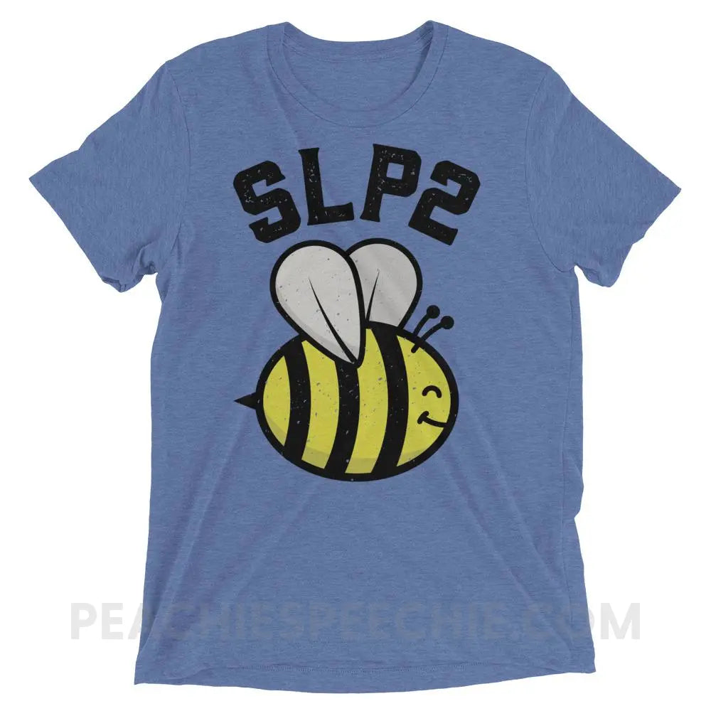 SLP 2 Bee Tri-Blend Tee - Blue Triblend / XS - T-Shirts & Tops peachiespeechie.com