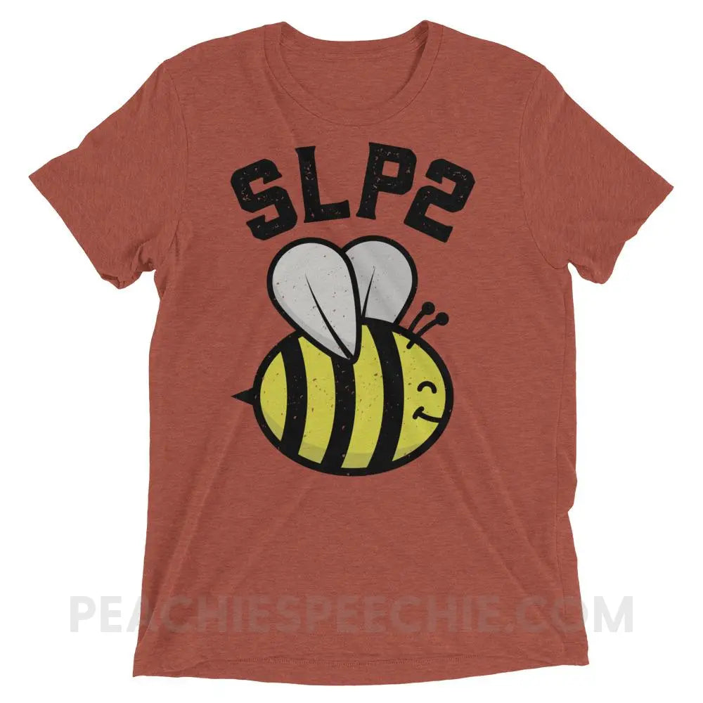 SLP 2 Bee Tri-Blend Tee - Clay Triblend / XS - T-Shirts & Tops peachiespeechie.com