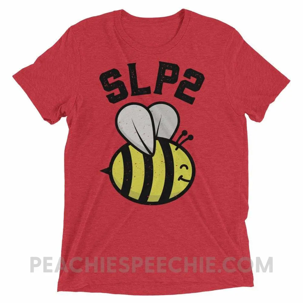 SLP 2 Bee Tri-Blend Tee - Red Triblend / XS - T-Shirts & Tops peachiespeechie.com