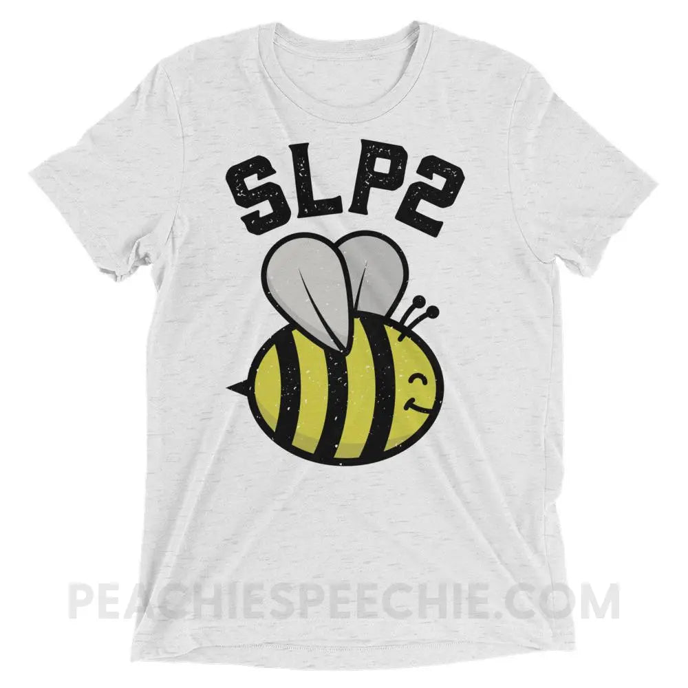SLP 2 Bee Tri-Blend Tee - White Fleck Triblend / XS - T-Shirts & Tops peachiespeechie.com