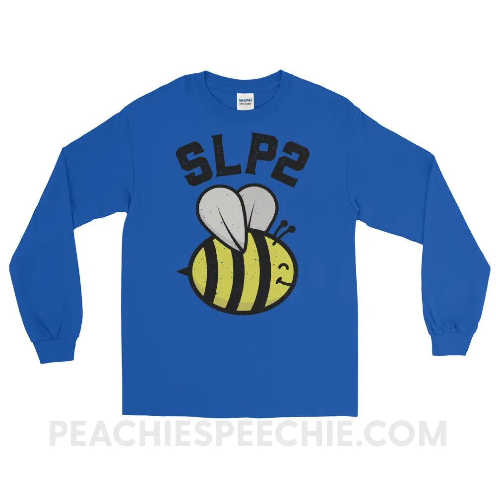 SLP 2 Bee Long Sleeve Tee - Royal / S - T-Shirts & Tops peachiespeechie.com