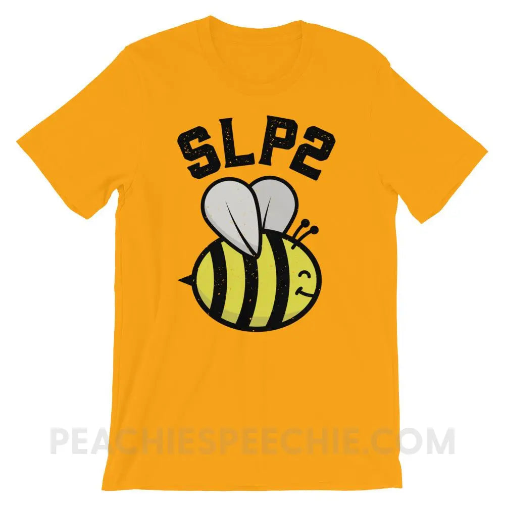SLP 2 Bee Premium Soft Tee - Gold / S - T-Shirts & Tops peachiespeechie.com