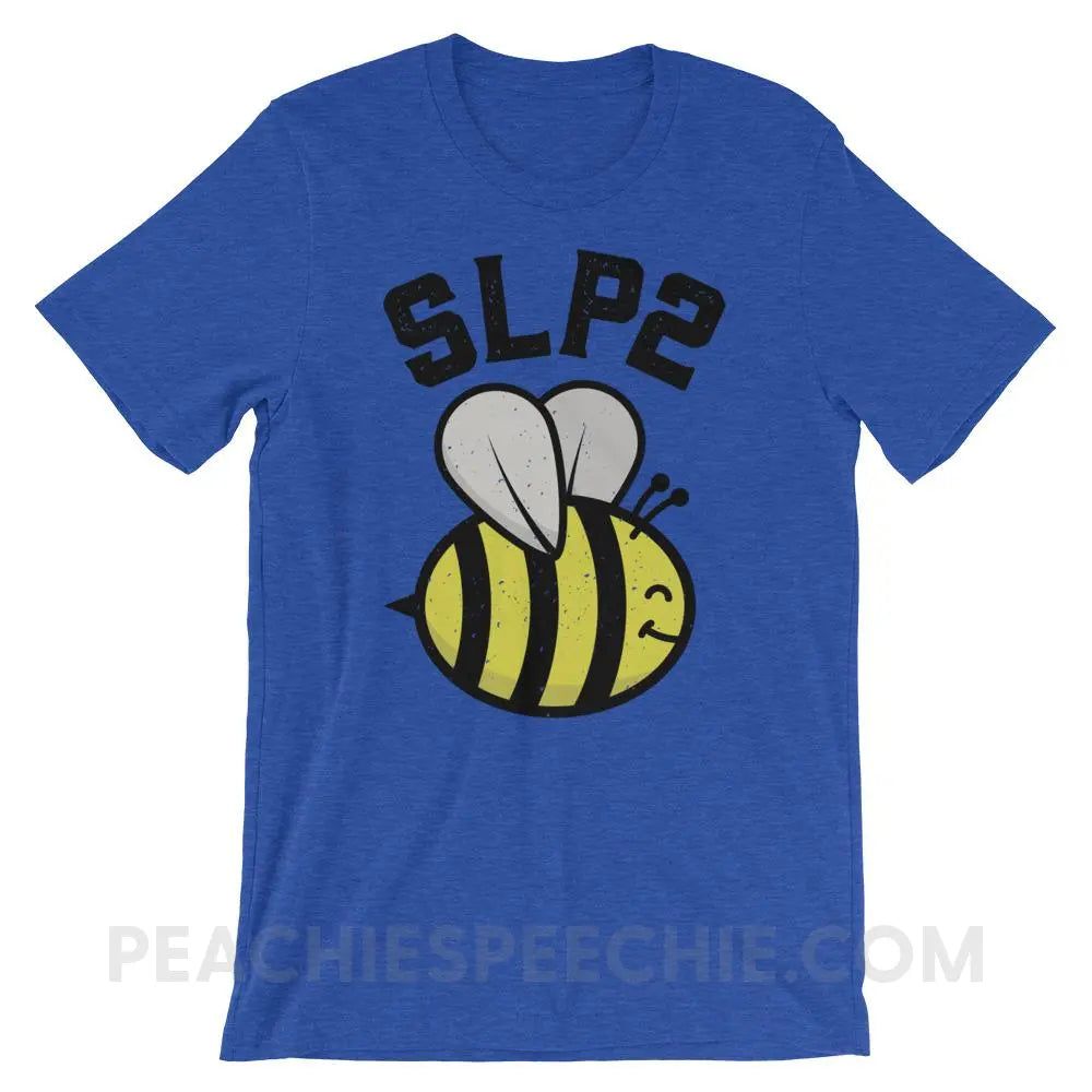 SLP 2 Bee Premium Soft Tee - Heather True Royal / S - T-Shirts & Tops peachiespeechie.com