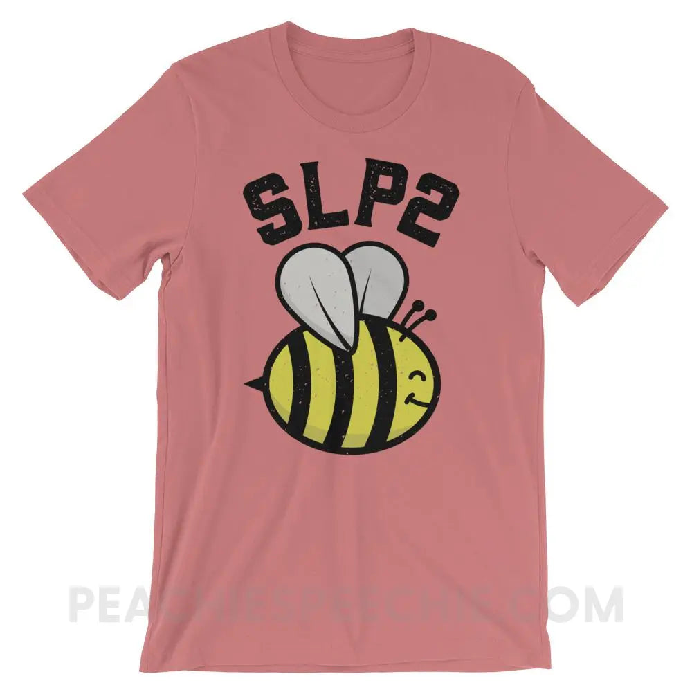 SLP 2 Bee Premium Soft Tee - Mauve / S - T-Shirts & Tops peachiespeechie.com
