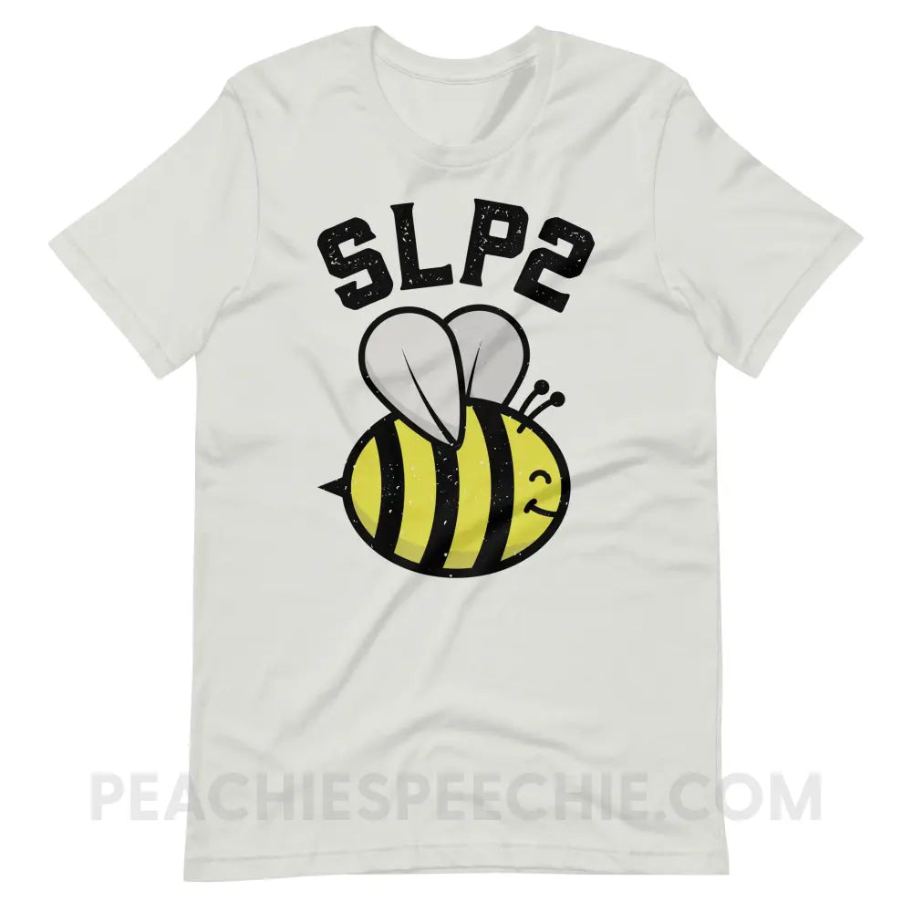 SLP 2 Bee Premium Soft Tee - Silver / S - T-Shirts & Tops peachiespeechie.com