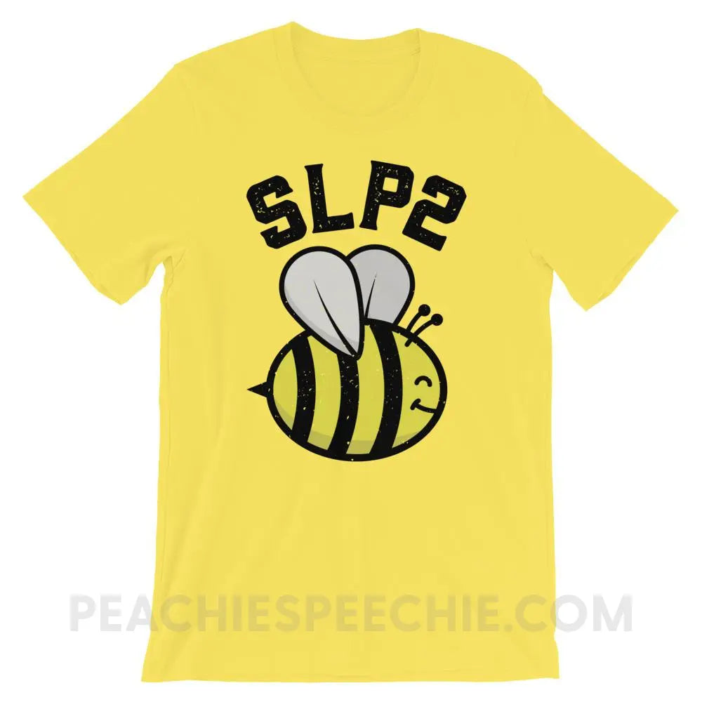SLP 2 Bee Premium Soft Tee - Yellow / S - T-Shirts & Tops peachiespeechie.com