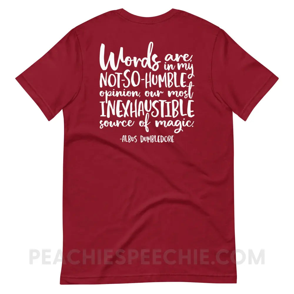 Magic Quote (Back Print) Premium Soft Tee - Cardinal / S - peachiespeechie.com