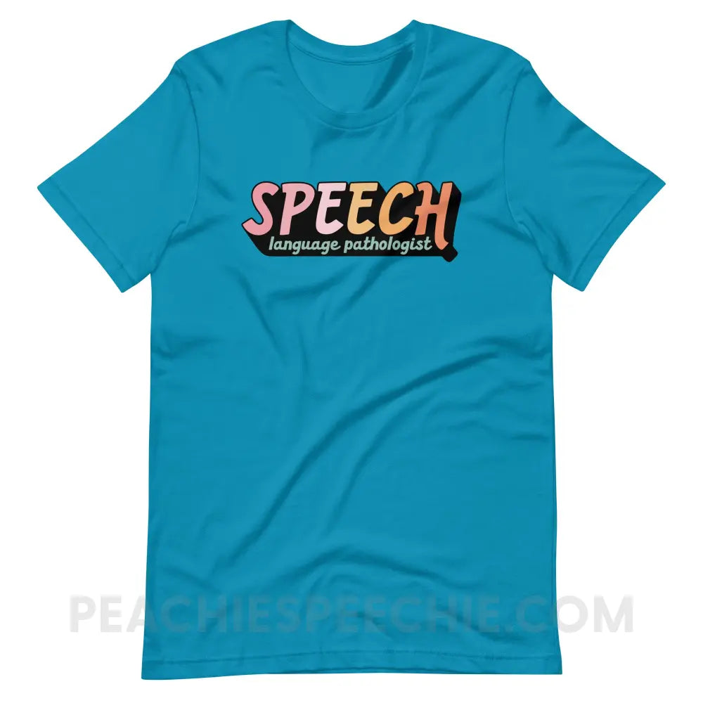 3D SLP Premium Soft Tee - Aqua / S - T-Shirt peachiespeechie.com