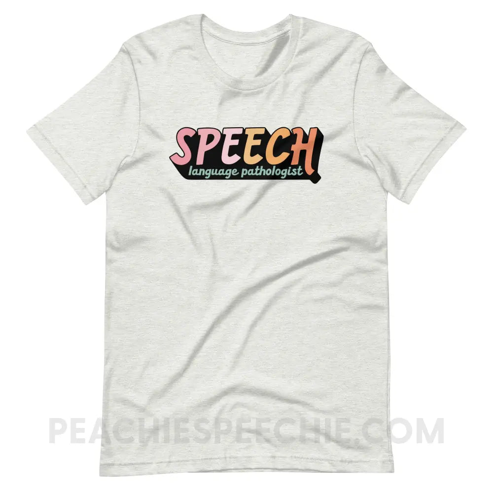 3D SLP Premium Soft Tee - Ash / S - T-Shirt peachiespeechie.com